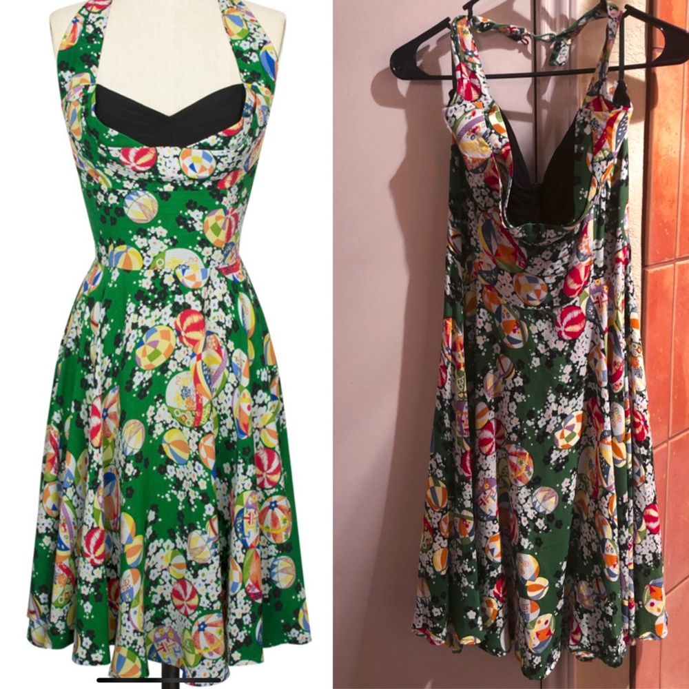 Lena Green Kimono Dress